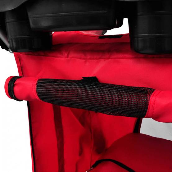 Poussette pour animaux acier et polyester rouge 80 x 37 x 99 cm - PANGIVO - Image 6