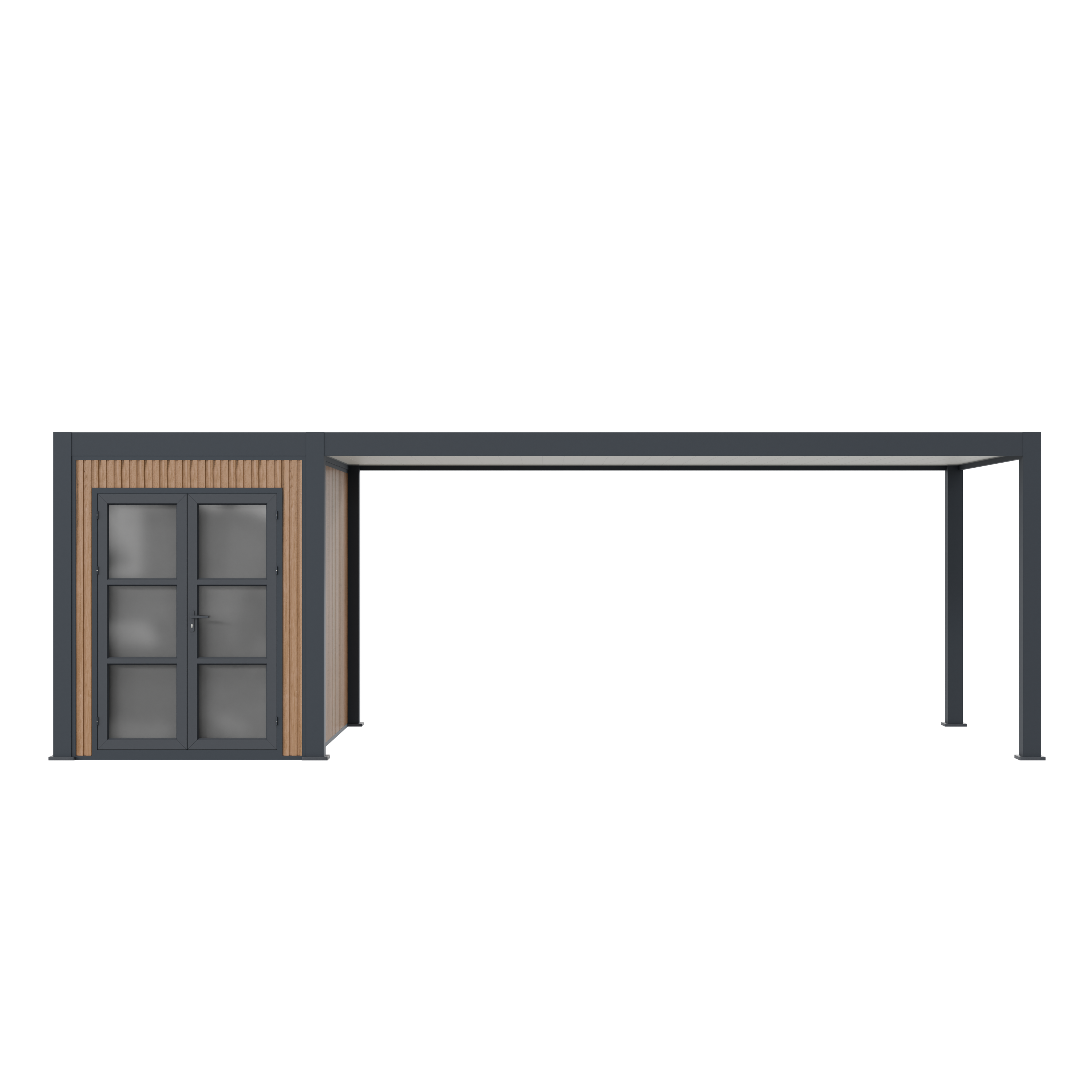 Carport Aluminium DENVER Abri de Jardin Composite Inclus - 330 x 760 cm - 24,94 m² / local 5 m² - 1 Voiture - Image 5