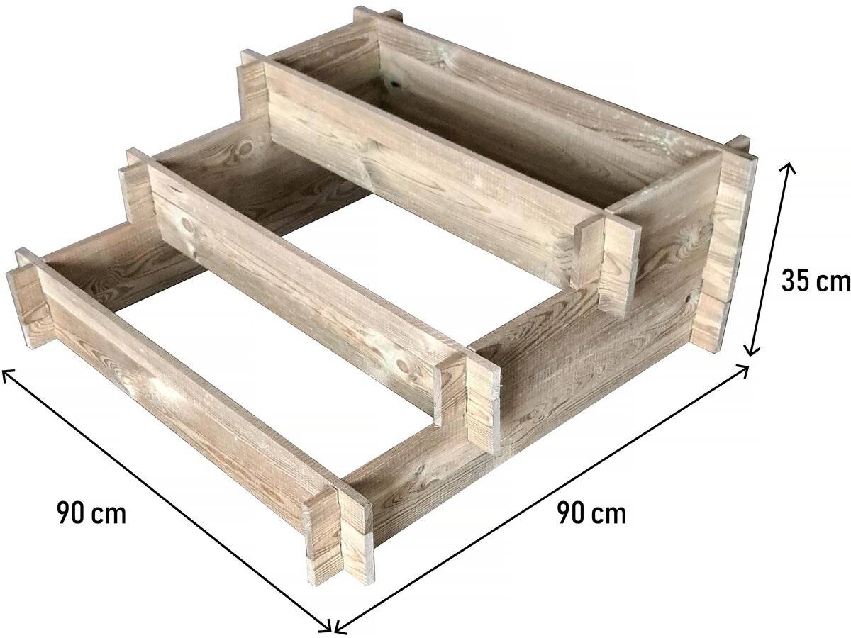 Carré Potager "utopia" En Escalier - 90 X 90 X 35 Cm -habitat Et Jardin - Image 2