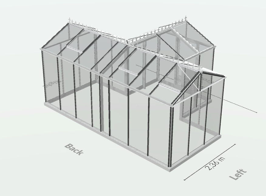 20m² - Serre en verre trempé - Euro T Classic - Alu - 20m² - ALUMINIUM - L'atelier Des Serres - Image 9