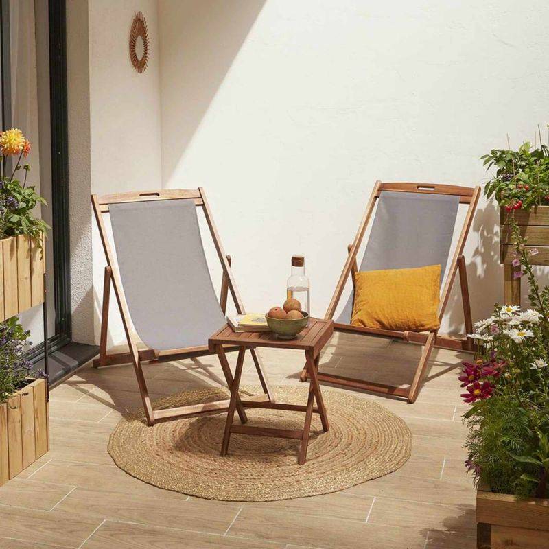 Forest Style - Table basse de jardin pliante en Acacia - Image 3