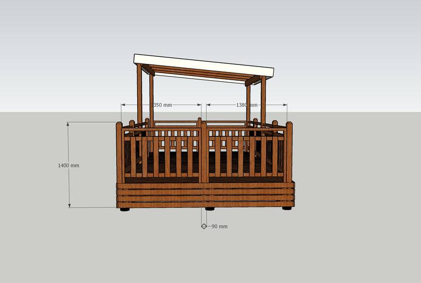 TERRASSE AUTOPORTEE 6M X 3M avec PERGOLA 3MX3M - Image 6