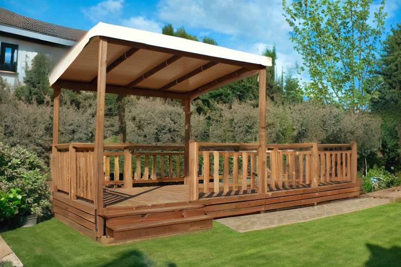 TERRASSE AUTOPORTEE 6M X 3M avec PERGOLA 3MX3M - Image 1