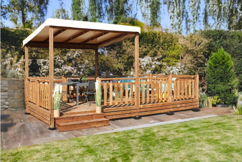 TERRASSE AUTOPORTEE 6M X 3M avec PERGOLA 3MX3M - Image 2