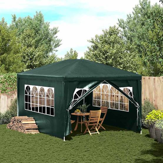 ComfortXL - Tente de Réception Acier Jardin Marché avec 3 Parois Amovibles 3x4 m Vert - ComfortXL Outdoor Living - Image 1