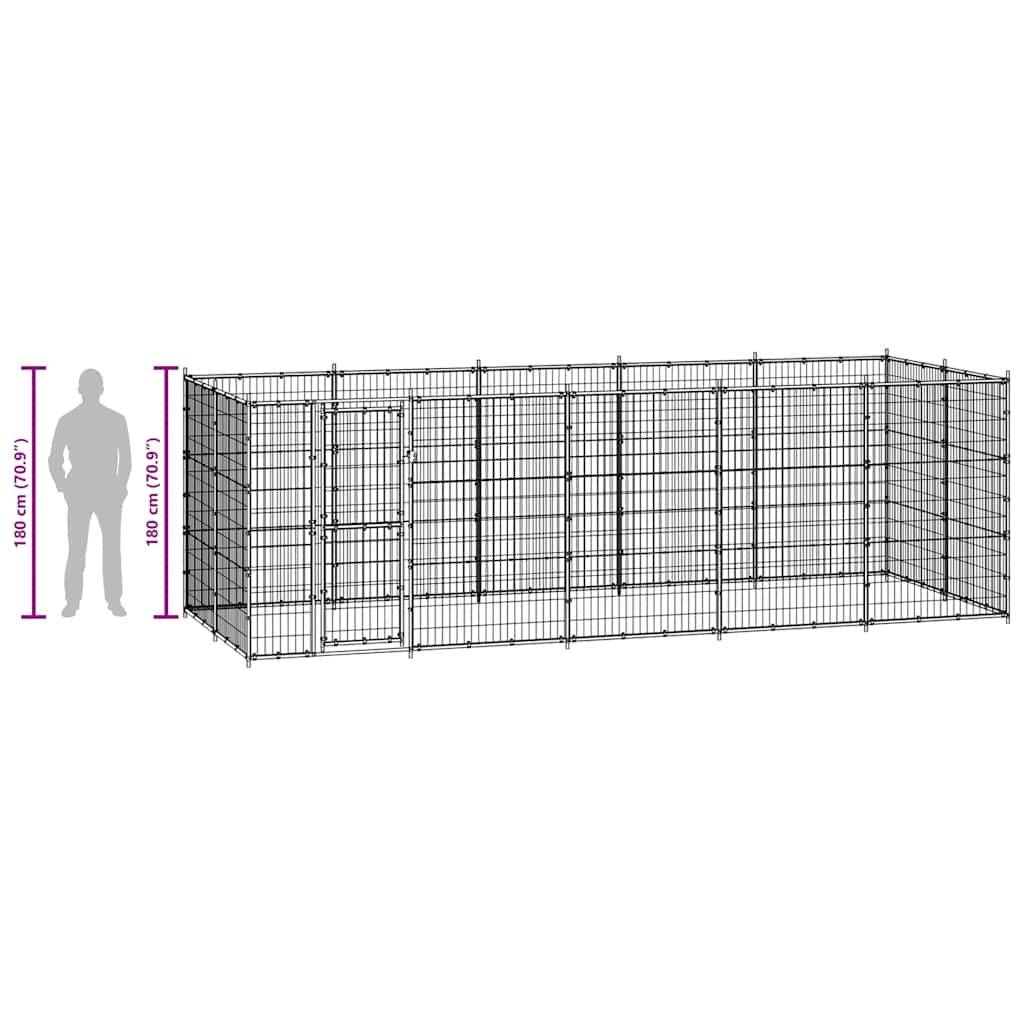 Vidaxl - Chenil extérieur Acier 12,1 m² vidaXL 3082299 - Image 8