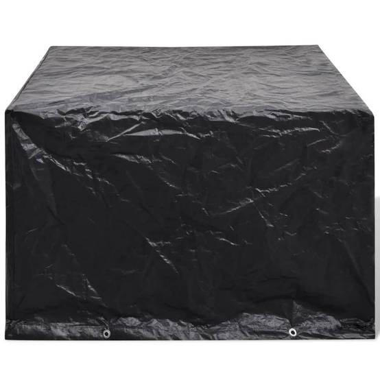 Lot de 2 Housses Carrées PE Imperméable pour Table et Chaises de Jardin Noir 135x135x90 cm – ComfortXL Outdoor Living - Image 3