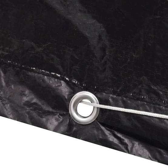 Lot de 2 Housses Carrées PE Imperméable pour Table et Chaises de Jardin Noir 135x135x90 cm – ComfortXL Outdoor Living - Image 6