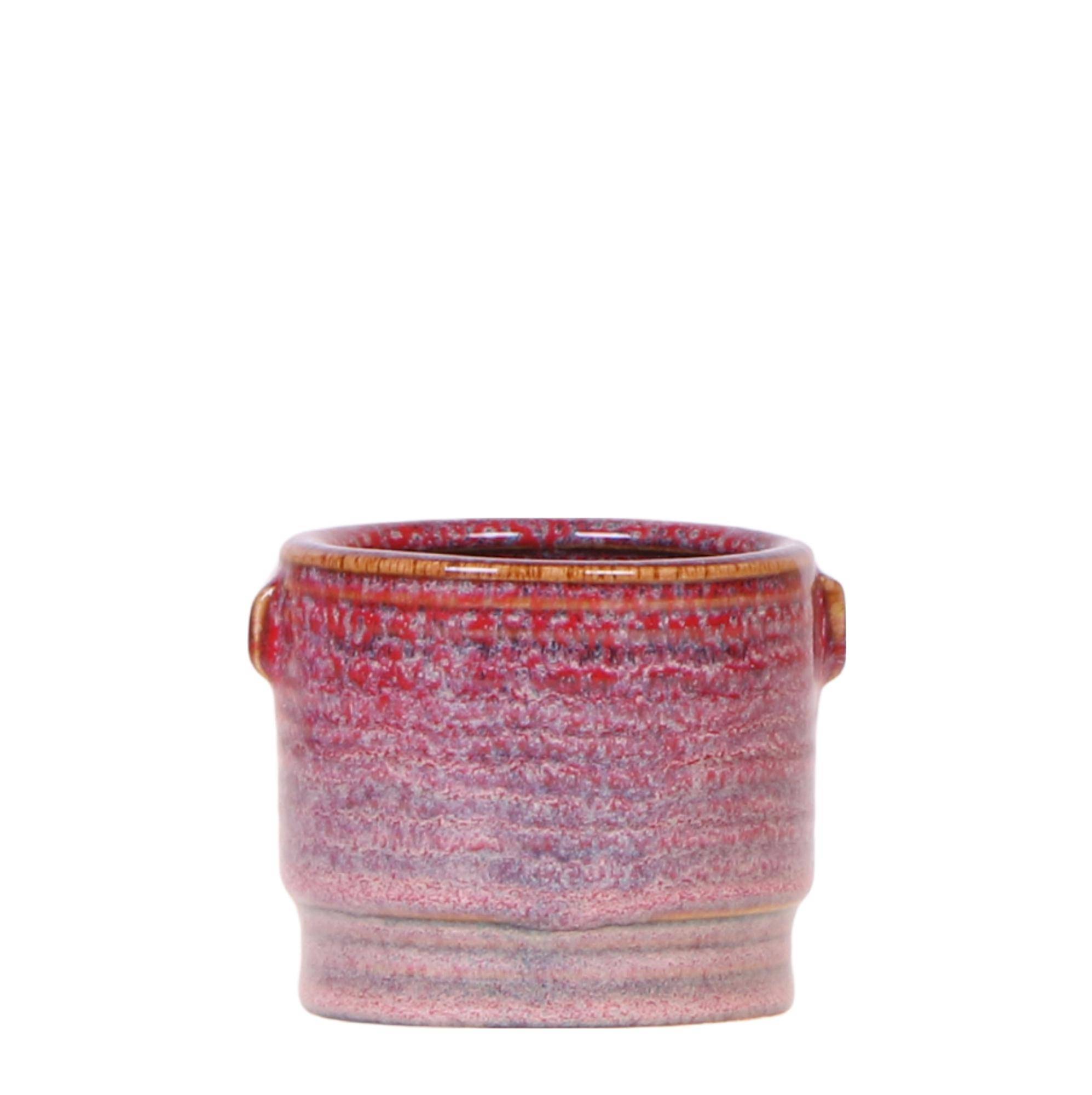 Cache-pot céramique émaillé - dégradé terracotta rétro - Pot de 6cm - Image 1