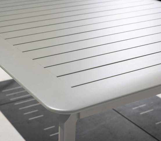 Ensemble table et chaises de jardin 8 places gris ROME - Image 5