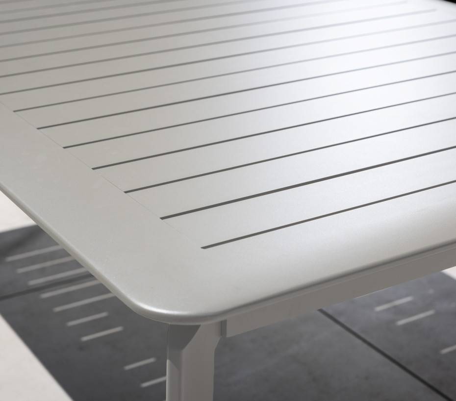 Ensemble table et chaises de jardin  8 places  gris  ROME - Image 5