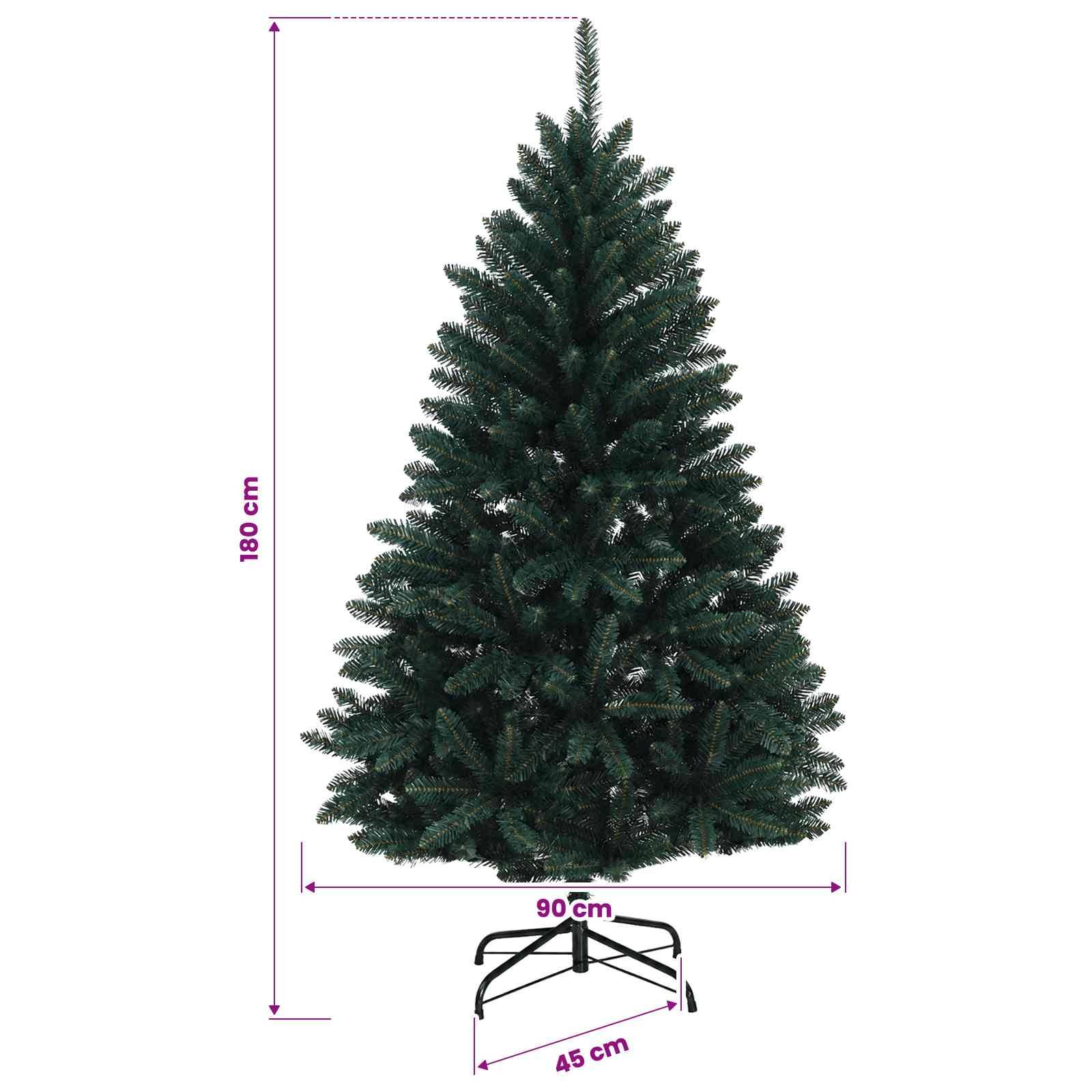 Vidaxl - Sapin de Noël artificiel vert foncé avec boules 180 cm 300 LED vidaXL 3466462 - Image 3