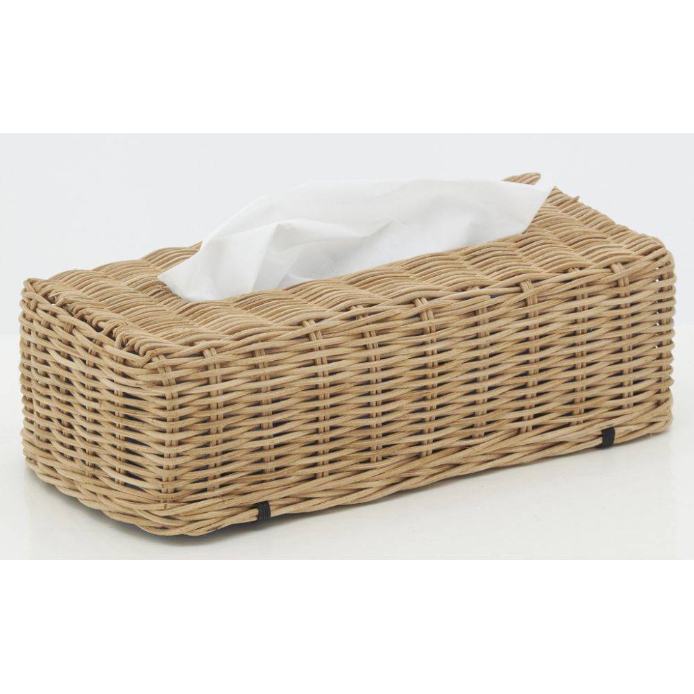 Aubry Gaspard - Boîte à mouchoirs en rotin naturel - Image 2