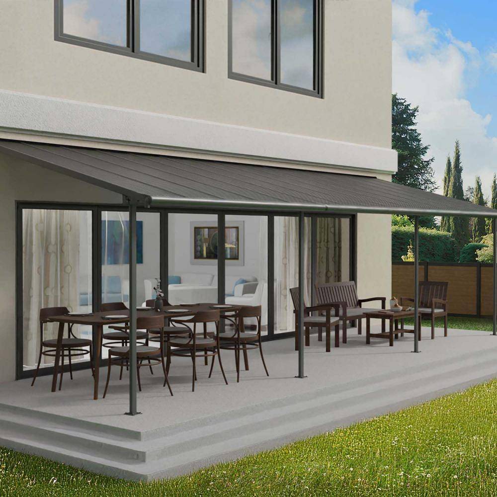 Canopia - Canopia Pergola Capri 3X9,2 Grise, toiture gris - Image 2