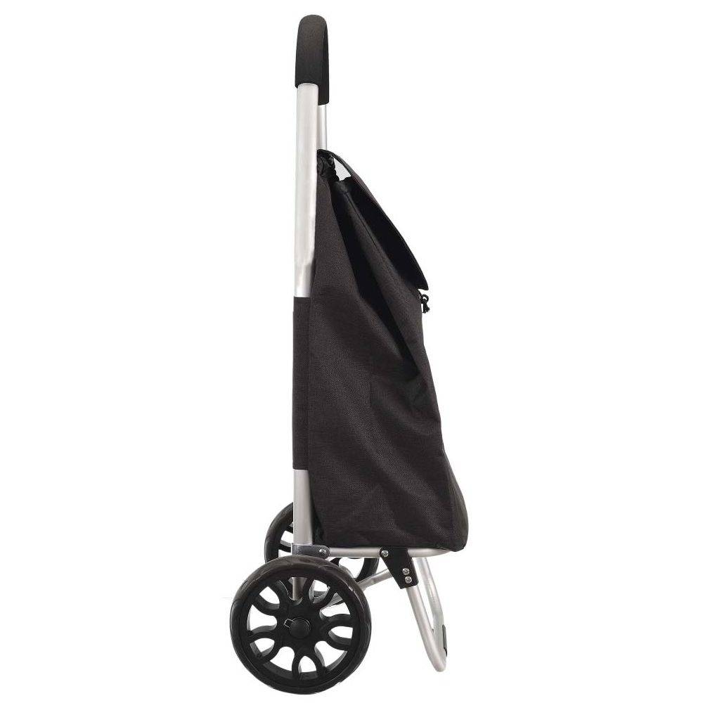Entre Temps - Chariot shopping en tissu structure en aluminium 2 roues larges - Image 4