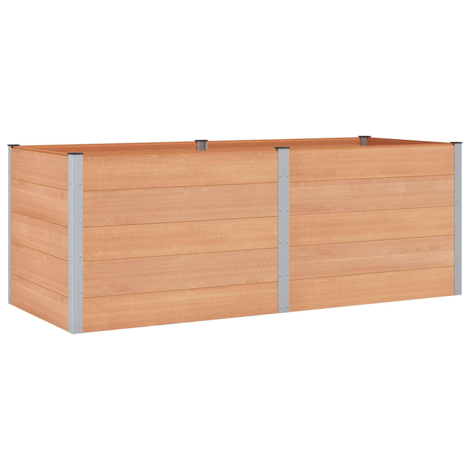 Prolenta Premium - Jardinière aluminium marron 250 x 100 x 91 cm - Prolenta premium p3416.6 - Image 2