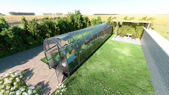 Serre KLASIKA SLIM 2 x 12 m (24 m²) , 6 mm avec revêtement en polycarbonate - Image 1