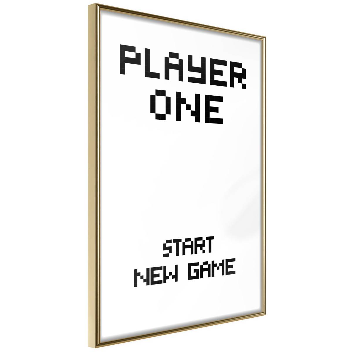 Affiche Murale Encadrée "Player One" 40 x 60 cm Or - Image 1