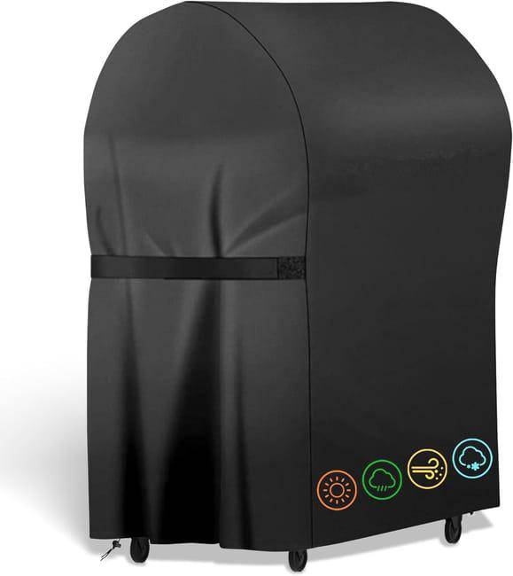 IntiMeg - Housse Barbecue Exterieur,Housse Plancha,Bache Barbecue,Housse Barbecue de 210D Oxford Protection BBQ Convient aux Weber,Brinkmann etc,77x67x110cm - Image 1