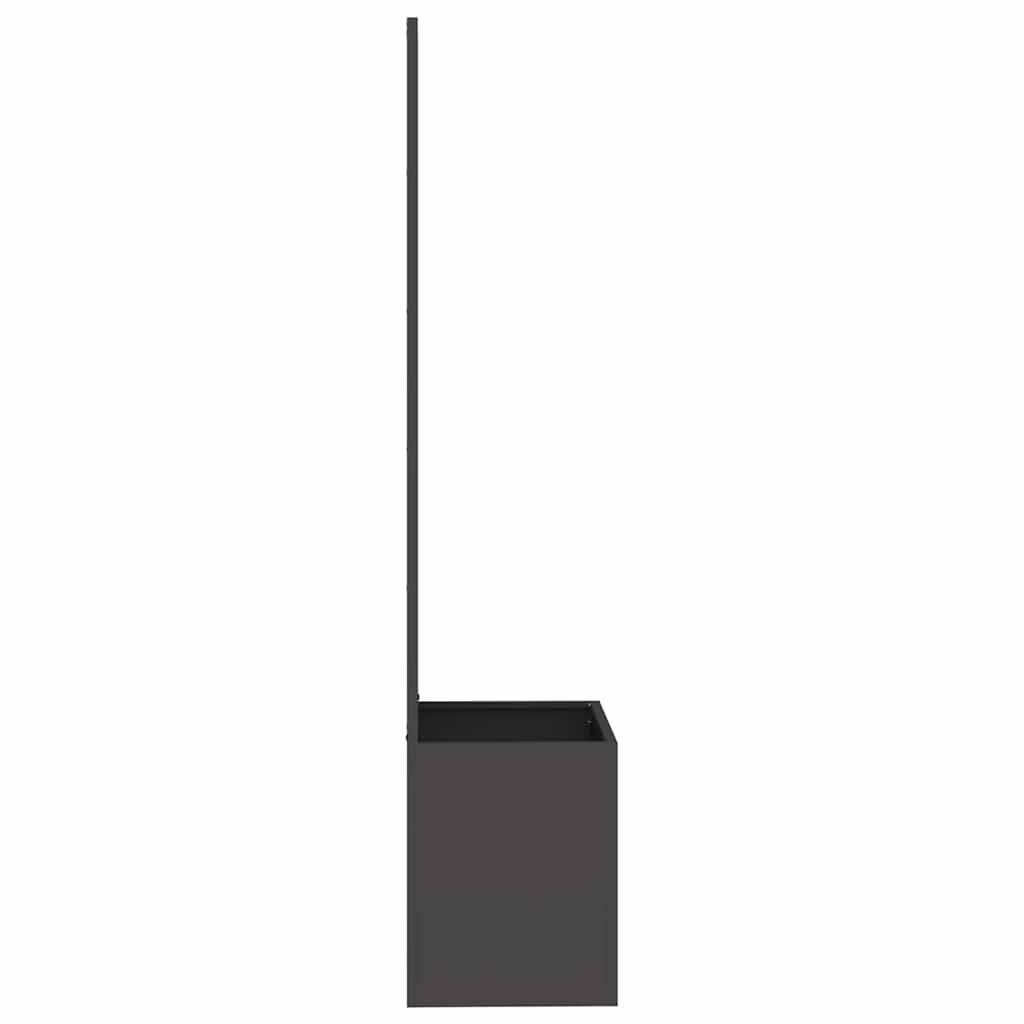 Jardinière - Pot De Fleurs - Bac à Fleurs avec Panneau Décoratif Noir 50 x 140 cm g1183 - Image 6