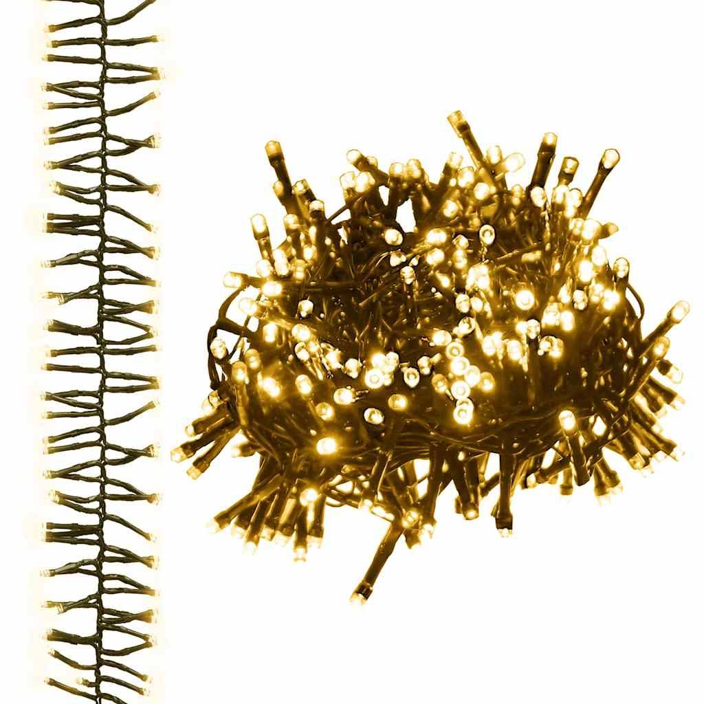 Guirlande LED Groupée PVC 1000 LED 8 Modes Déco Sapin Noël Jardin Blanc Chaud 11m – ComfortXL Outdoor Living - Image 2