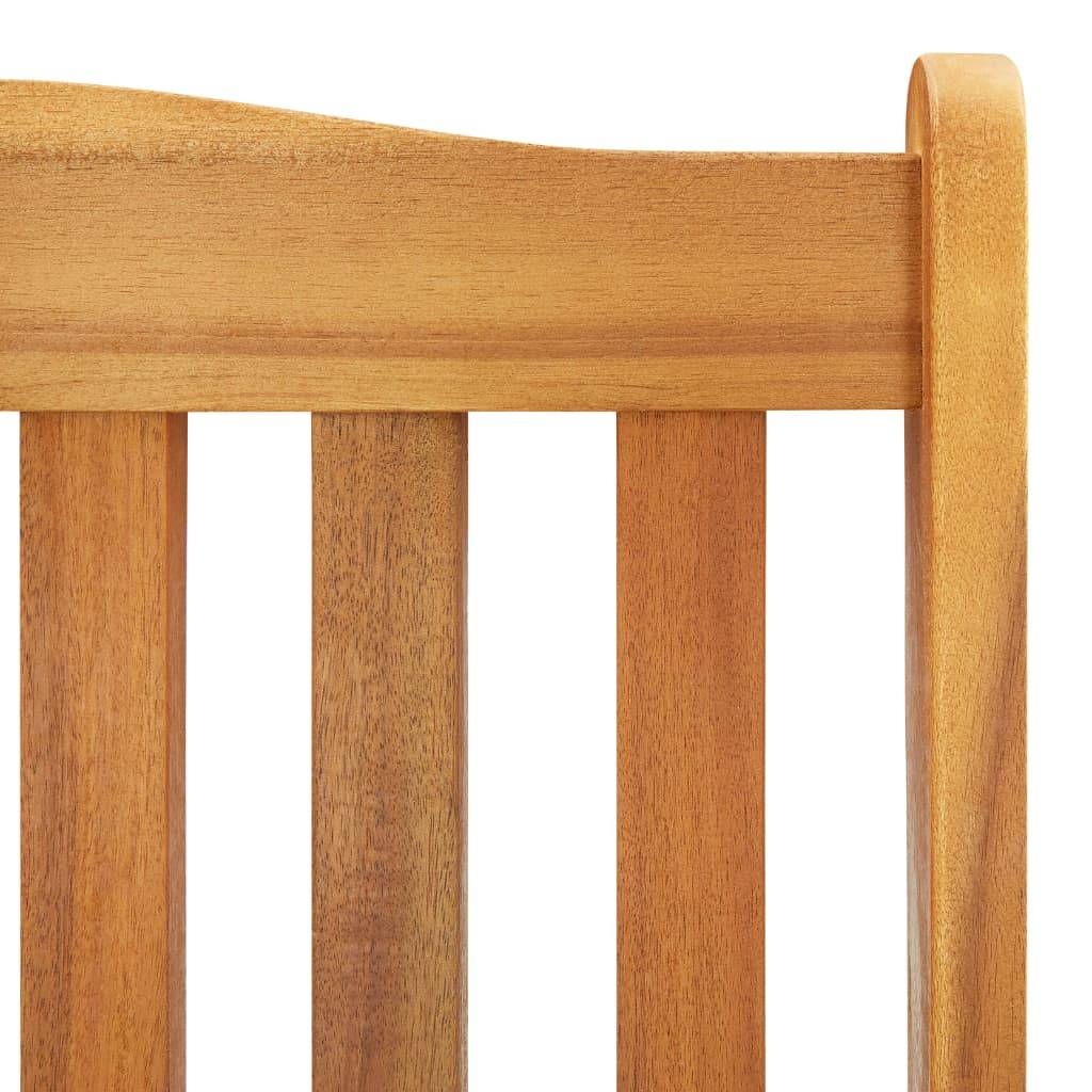 Chaise à bascule Bois d'acacia massif Taupe 57 x 100 x 117 cm - PANGIVO - Image 5