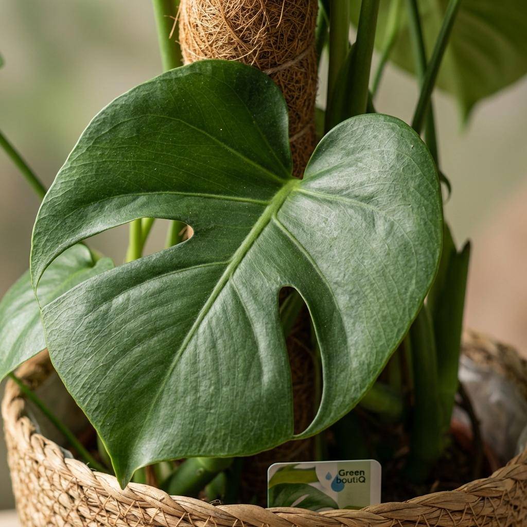 Monstera Deliciosa avec tuteur - Pot de 19cm - Hauteur 90cm - Panier - Plantes d'intérieur - Image 4