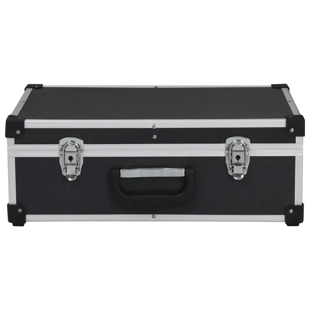 Helloshop26 - Valise à outils boîte à outils mallette à outils trolley à outils caisse à outils rangement stockage fichiers portable 46 x 33 x 16 cm noir - Image 3