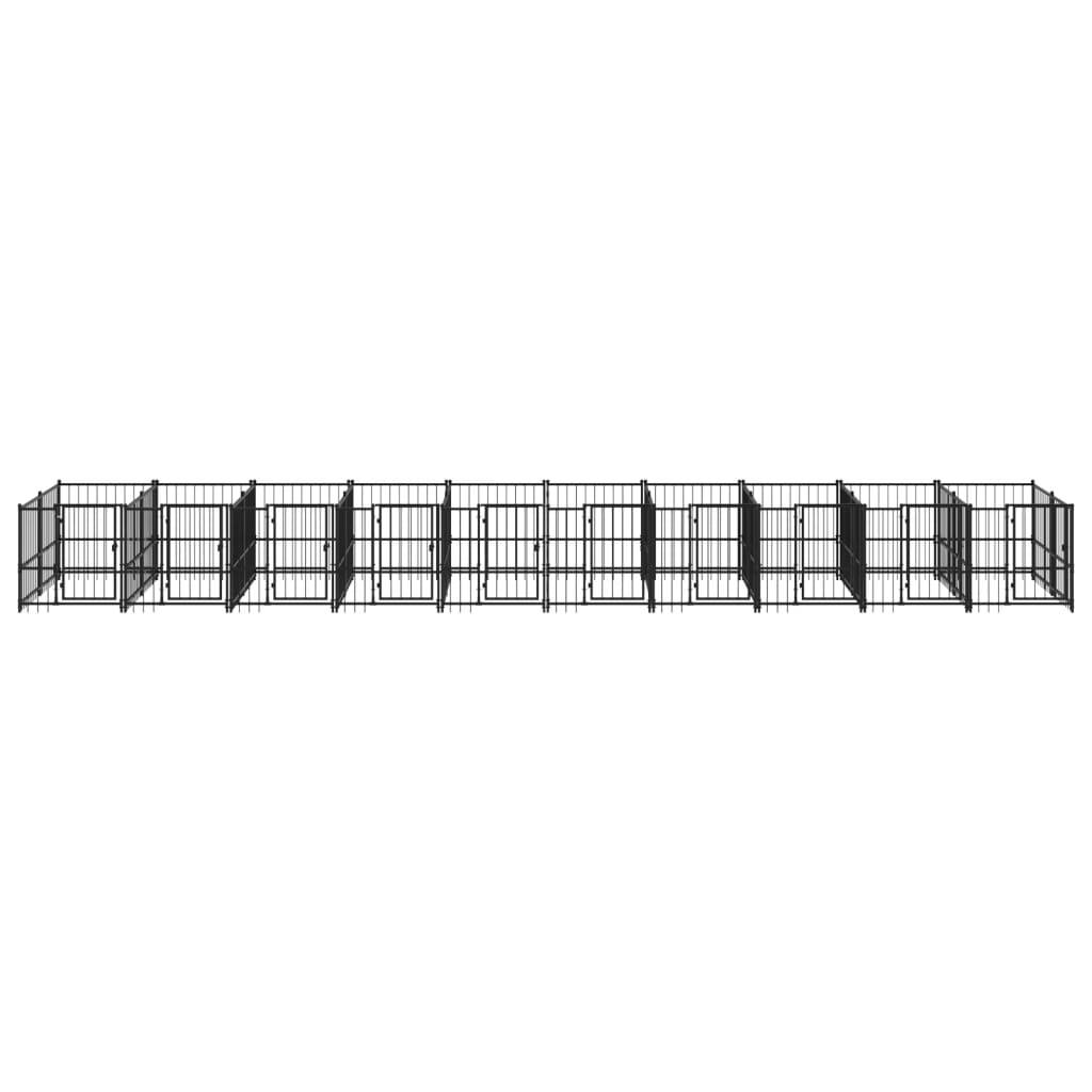 Vidaxl - Chenil d'extérieur pour chiens Acier 18,77 m² vidaXL 3124587 - Image 6