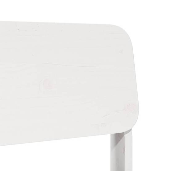 Chaise de jardin - Chaise d'extérieur - Fauteuil de jardin blanc 60x52,5x72 cm bois de pin massif - Image 7