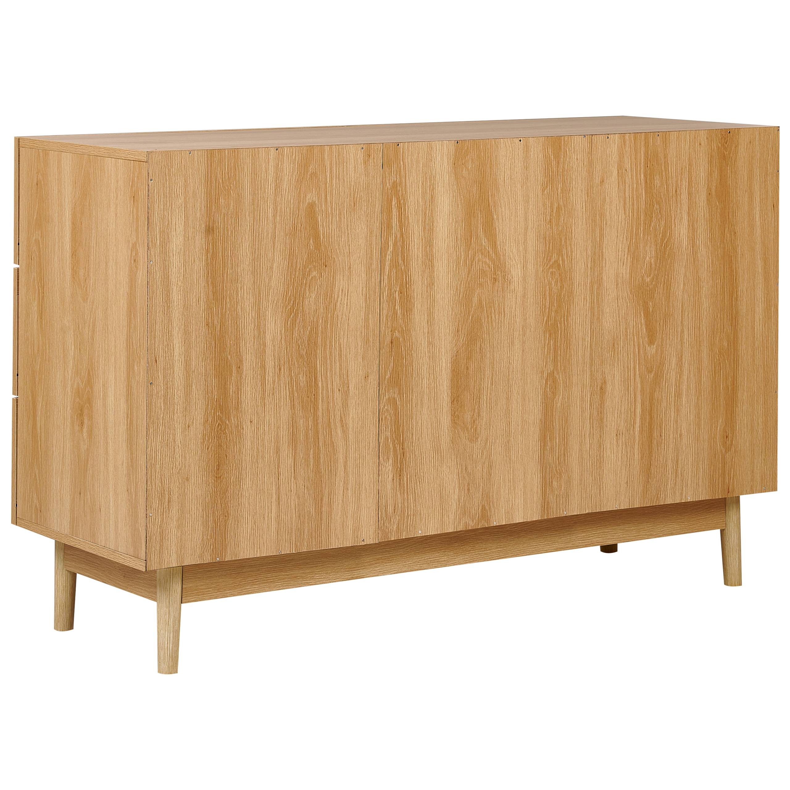 Beliani - Commode Panneau de particules de bois Marron clair NIVO - 120x42x76- Beliani - Image 6