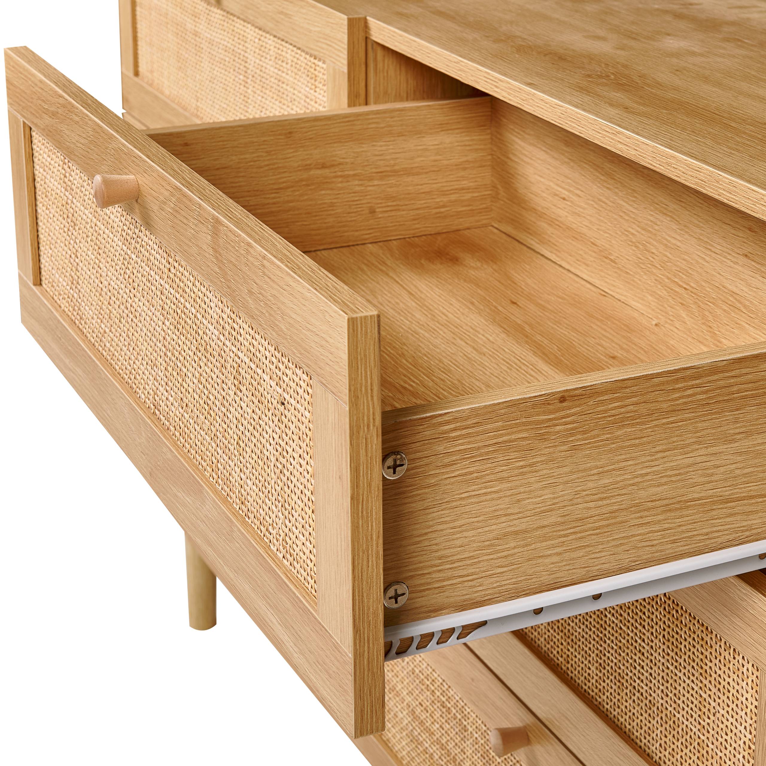 Beliani - Commode Panneau de particules de bois Marron clair NIVO - 120x42x76- Beliani - Image 7