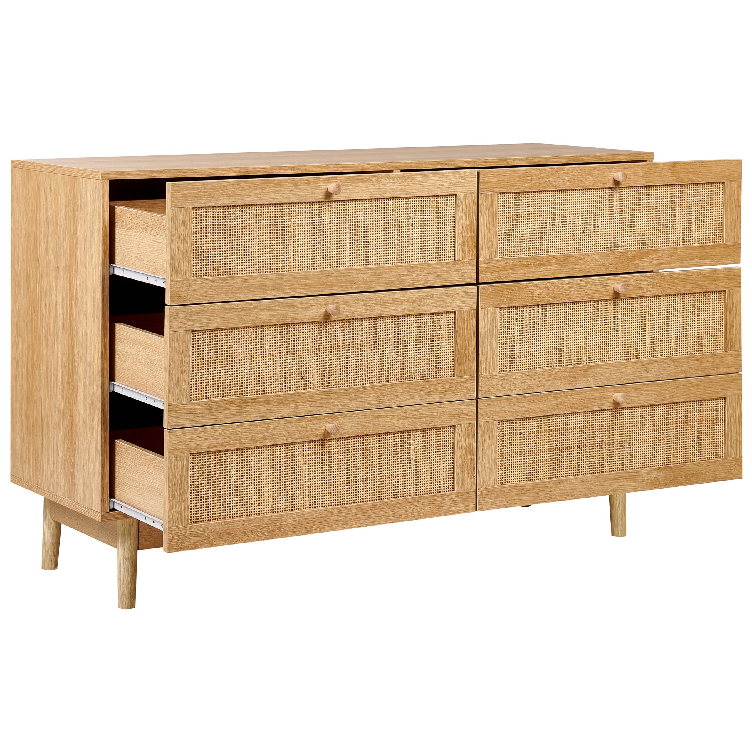 Beliani - Commode Panneau de particules de bois Marron clair NIVO - 120x42x76- Beliani - Image 4