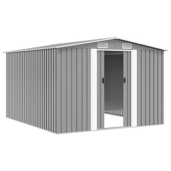 Vidaxl - Abri de jardin 257x298x178 cm Métal Gris 7.7m² vidaXL 143341 - Image 5
