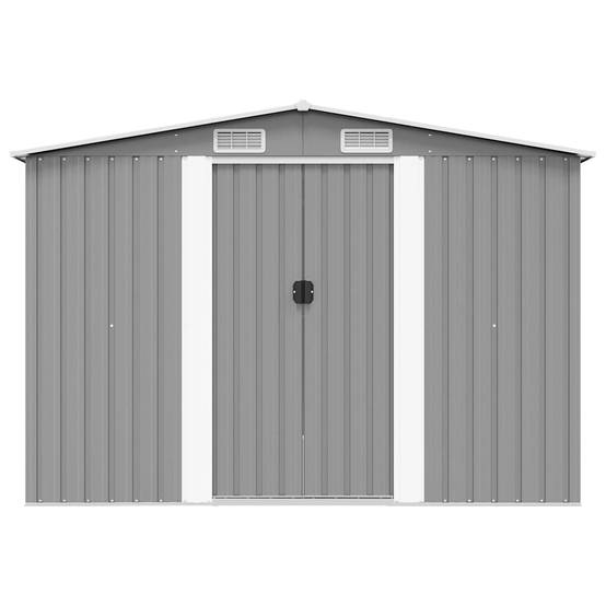 Vidaxl - Abri de jardin 257x298x178 cm Métal Gris 7.7m² vidaXL 143341 - Image 6