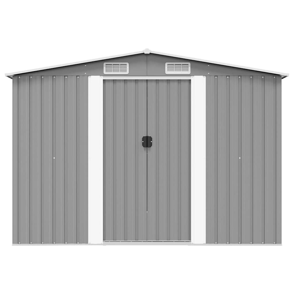 Vidaxl - Abri de jardin 257x298x178 cm Métal Gris 7.7m² vidaXL 143341 - Image 6