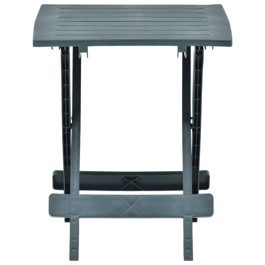 Table pliable de jardin plastique vert 45 x 43 x 50 cm - PANGIVO - Image 2