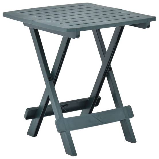 Table pliable de jardin plastique vert 45 x 43 x 50 cm - PANGIVO - Image 1