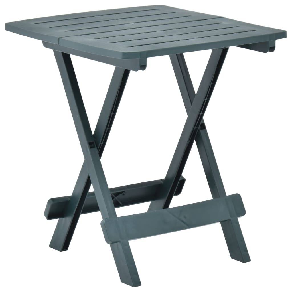 Table pliable de jardin plastique vert 45 x 43 x 50 cm - PANGIVO - Image 1