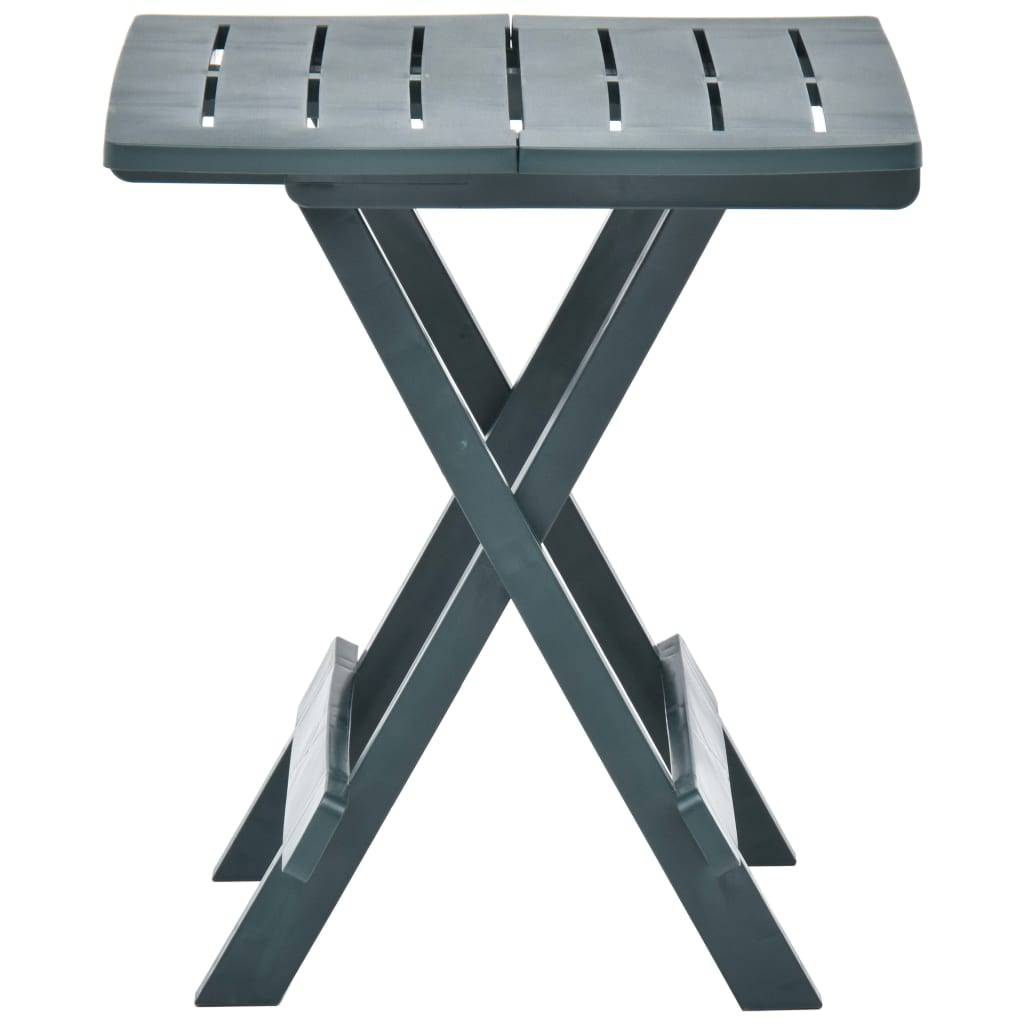 Table pliable de jardin plastique vert 45 x 43 x 50 cm - PANGIVO - Image 3