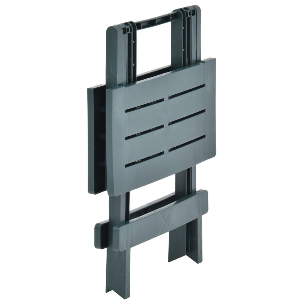 Table pliable de jardin plastique vert 45 x 43 x 50 cm - PANGIVO - Image 4