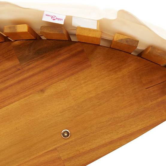 PANGIVO - Transat bois acacia marron 154 x 60 x 74 cm avec coussin - PANGIVO - Image 8