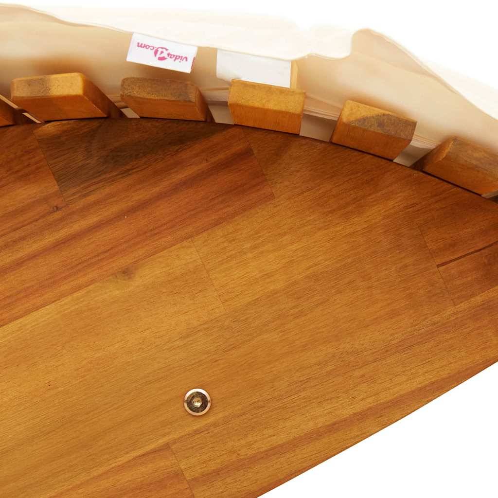 PANGIVO - Transat bois acacia marron 154 x 60 x 74 cm avec coussin - PANGIVO - Image 8