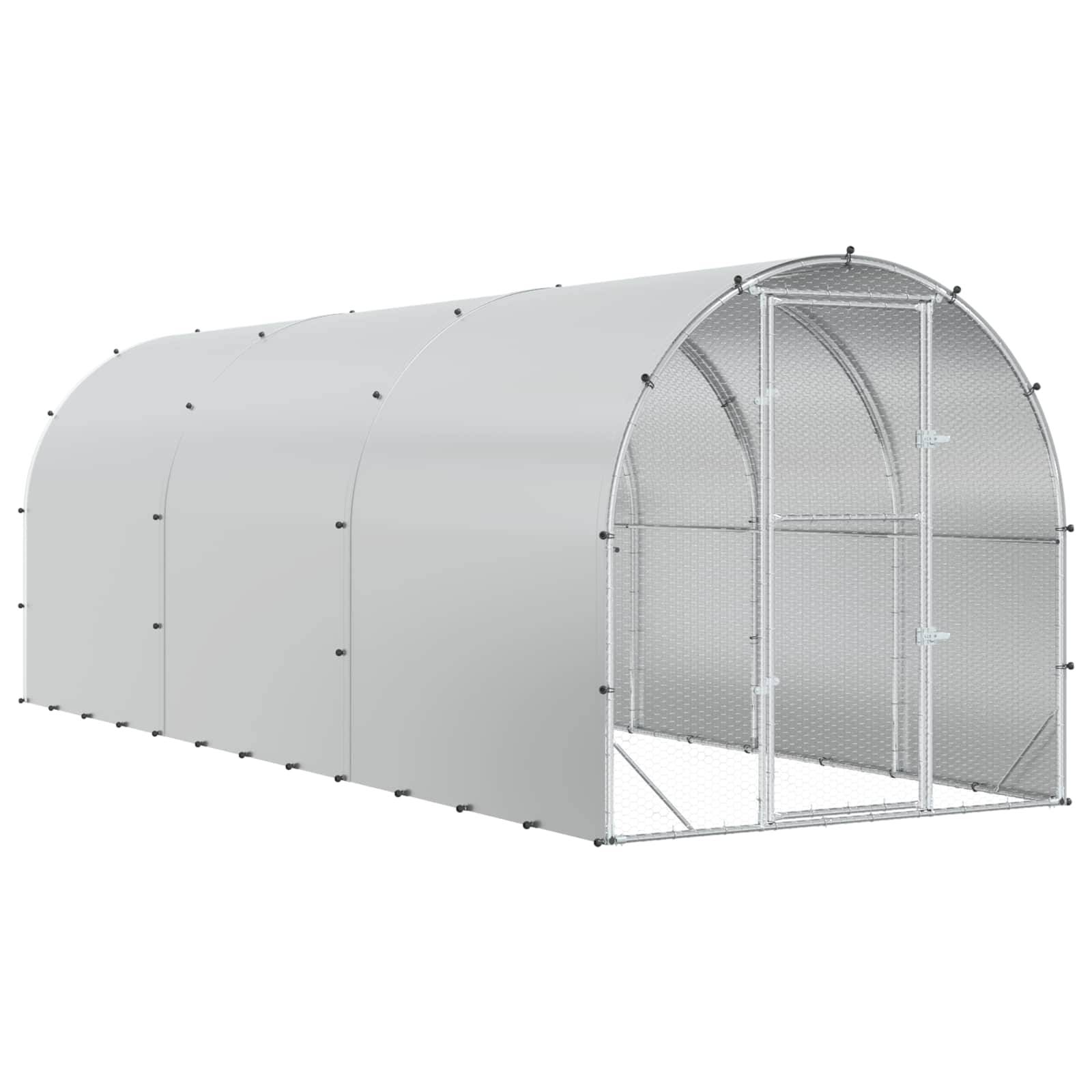 Vidaxl - Poulailler Argenté 600 x 200 x 200 cm Acier galvanisé vidaXL 3434687 - Image 2