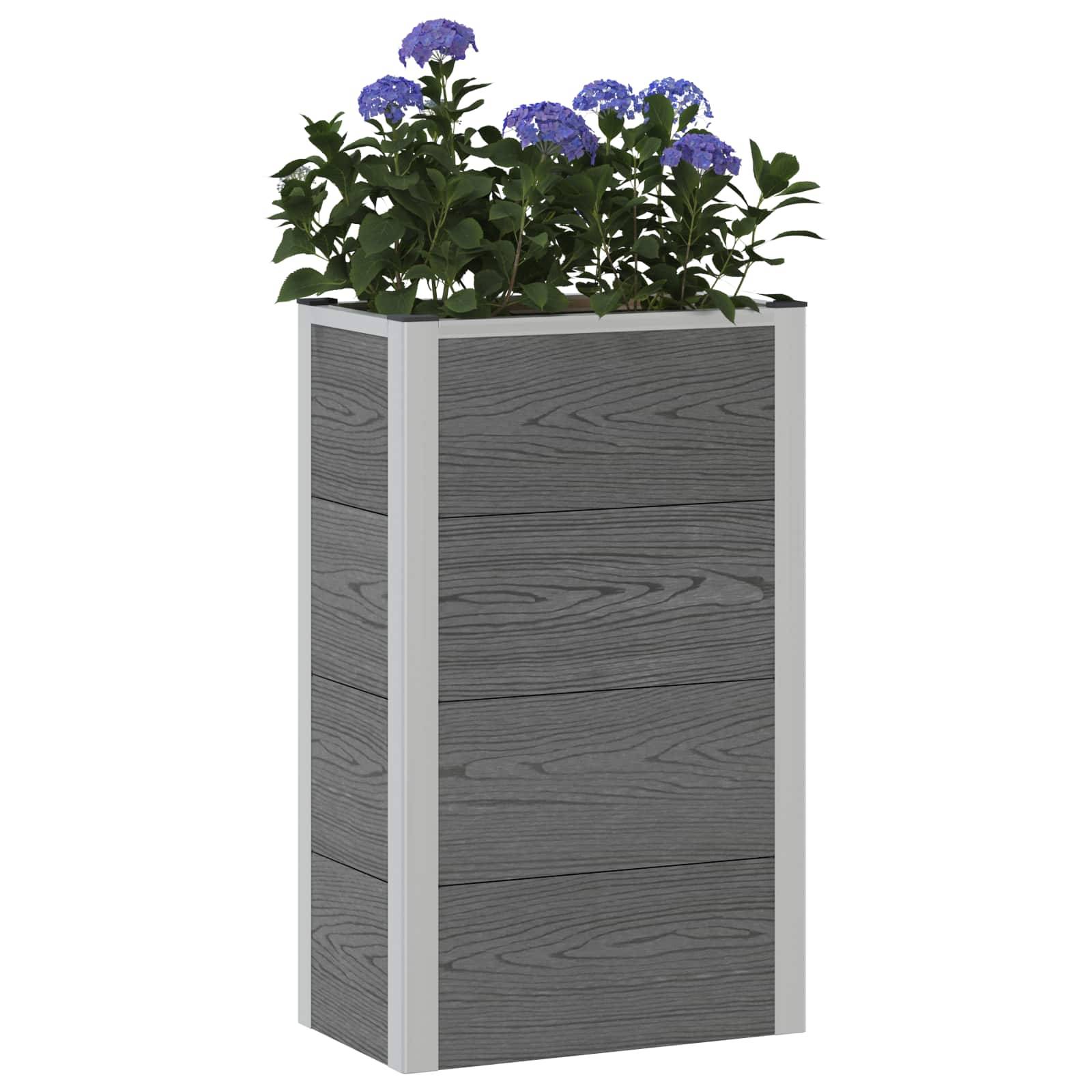Prolenta Premium - Jardinière aluminium gris 50 x 30 x 82 cm - Prolenta premium p356.1 - Image 3