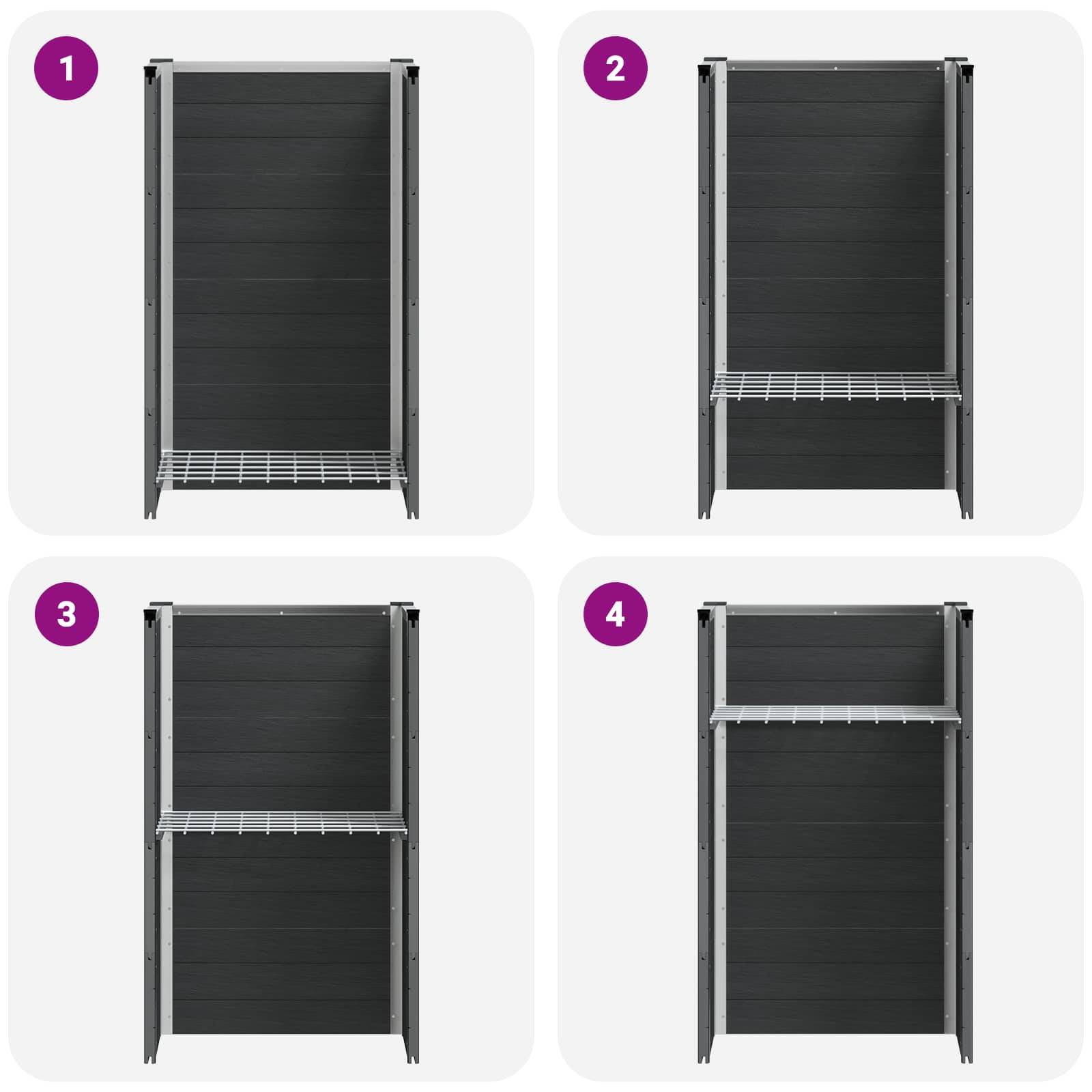 Prolenta Premium - Jardinière aluminium gris 50 x 30 x 82 cm - Prolenta premium p356.1 - Image 9