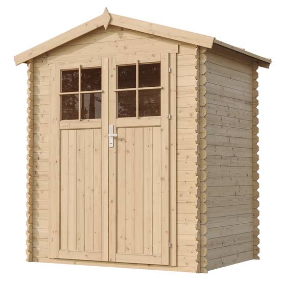 Timbela - Abri de jardin en bois I196xL136xH218 cm / 1.98 m² - Stockage extérieur - Petit abri à outils, Local à vélos - 19 mm d’épaisseur - Timbela M367F - Image 4