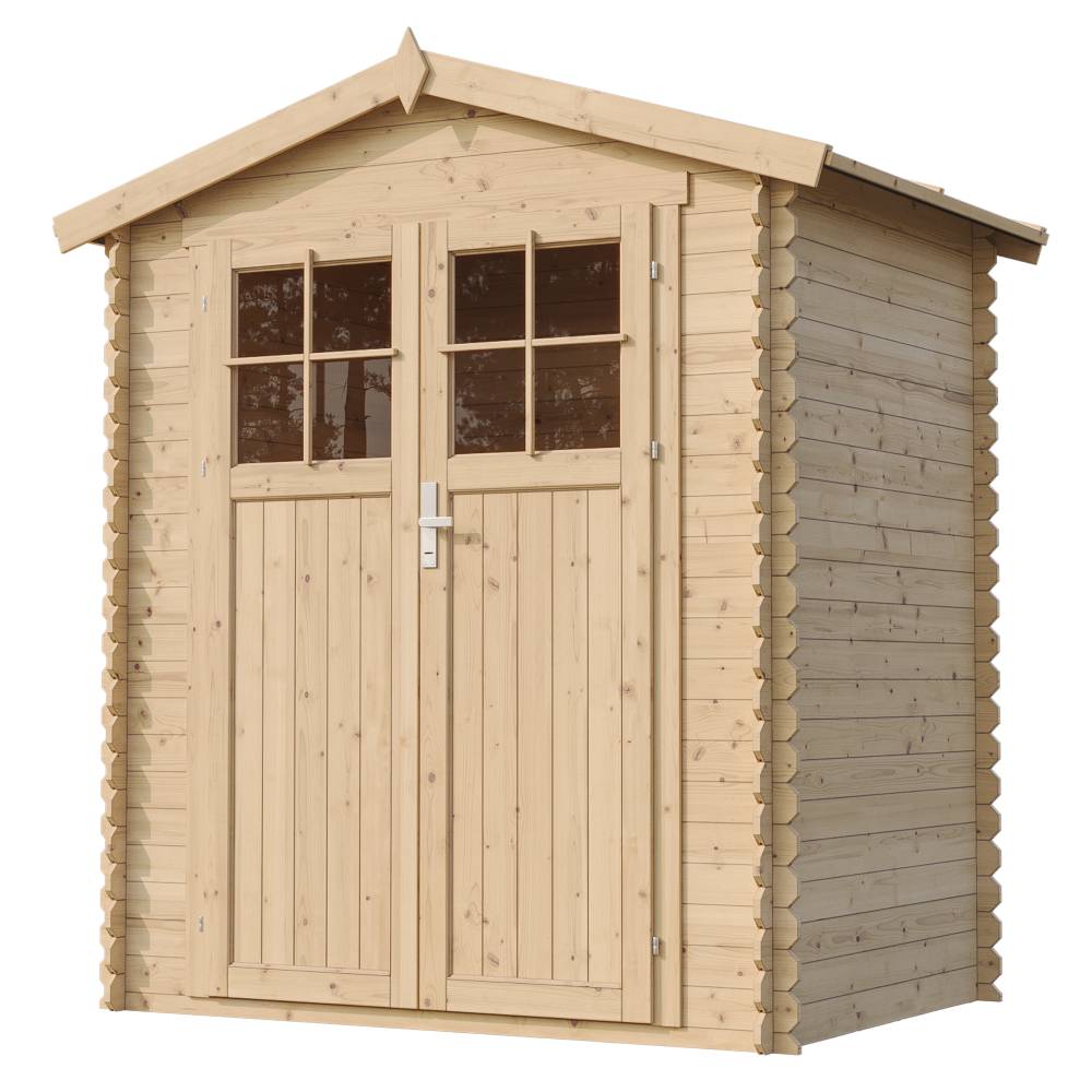 Timbela - Abri de jardin en bois I196xL136xH218 cm / 1.98 m² - Stockage extérieur - Petit abri à outils, Local à vélos - 19 mm d’épaisseur - Timbela M367F - Image 4