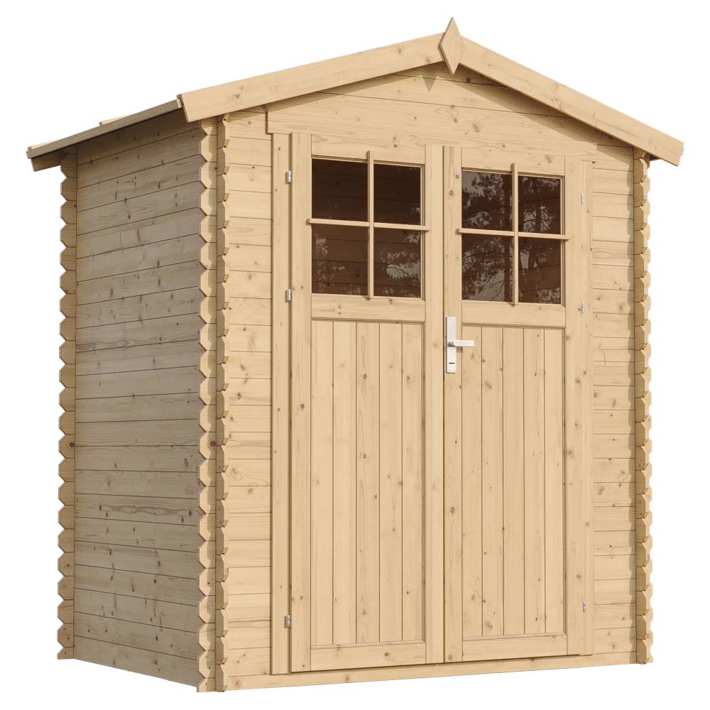 Timbela - Abri de jardin en bois I196xL136xH218 cm / 1.98 m² - Stockage extérieur - Petit abri à outils, Local à vélos - 19 mm d’épaisseur - Timbela M367F - Image 2