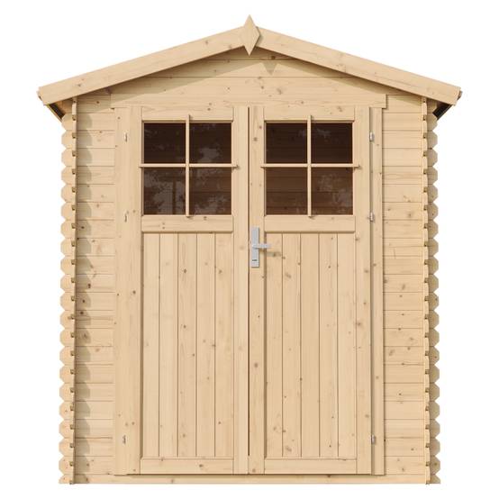Timbela - Abri de jardin en bois I196xL136xH218 cm / 1.98 m² - Stockage extérieur - Petit abri à outils, Local à vélos - 19 mm d’épaisseur - Timbela M367F - Image 3